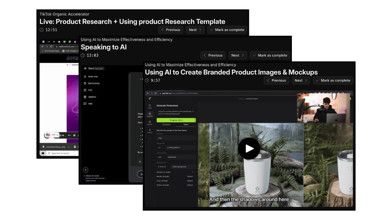 Step-by-step walkthrough videos